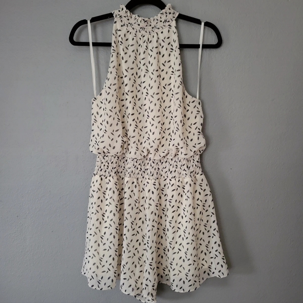 NWT She + Sky Sleeveless Feather Romper